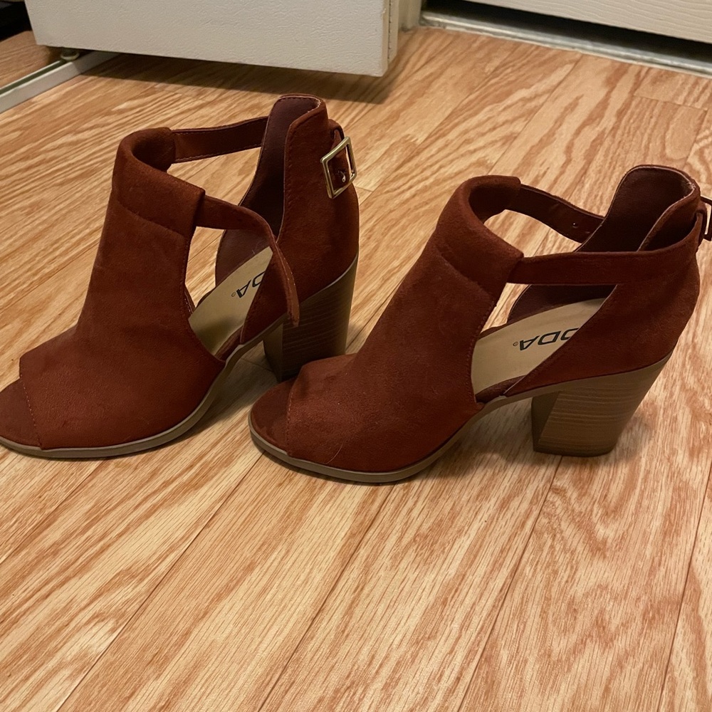 Soda peep toe heels